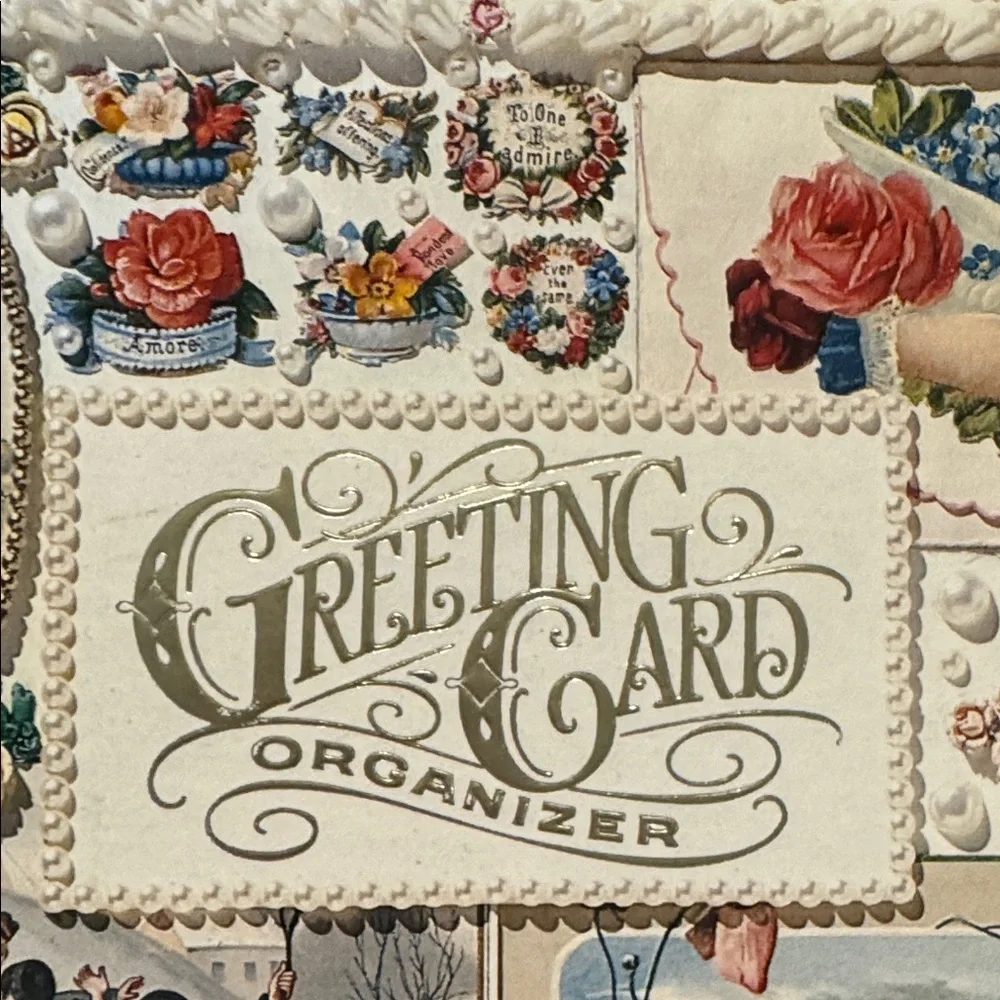 Hallmark Greeting Card Accordion Organizer with Ribbon Closure
